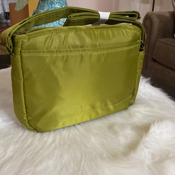 Lug,  Wings Quilted Flap Crossbody RFID Bag Travel Organizer Lime Green - Picture 3 of 16